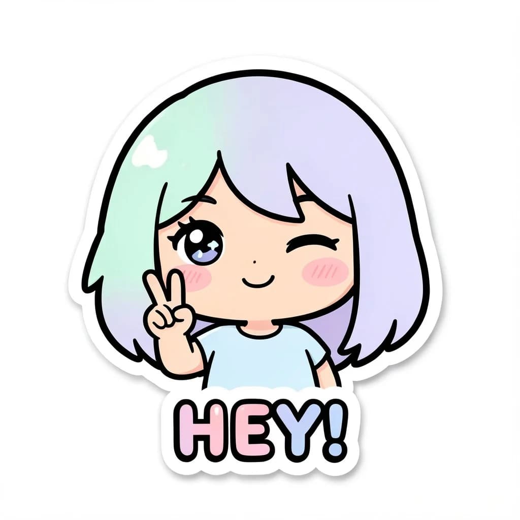 Wink Sticker by @gootaku — made in Gootaku