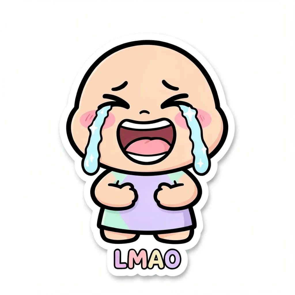 Crying Laughing Sticker by @gootaku — made in Gootaku
